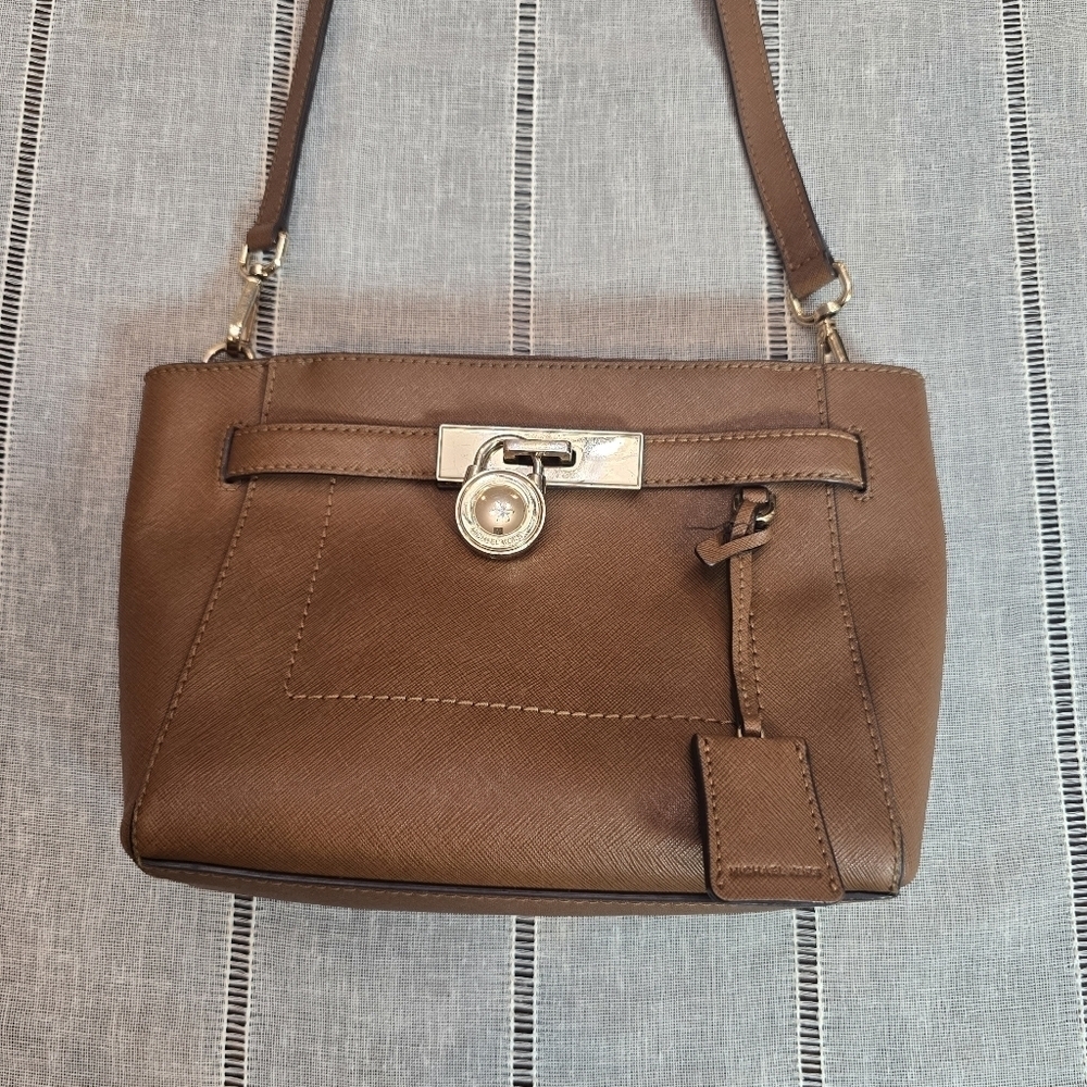 Michael Kors Brown Leather Crossbody Bag - Picture 2 of 12